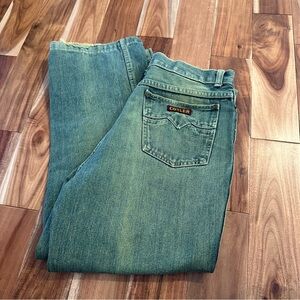 Vintage 70s-80s Cotler High Rise Cropped Jeans 32W Golden Fade Made in Hong Kong